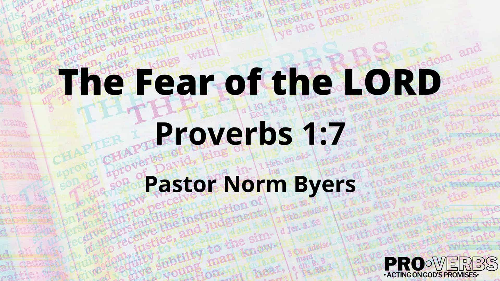 The Fear of The LORD